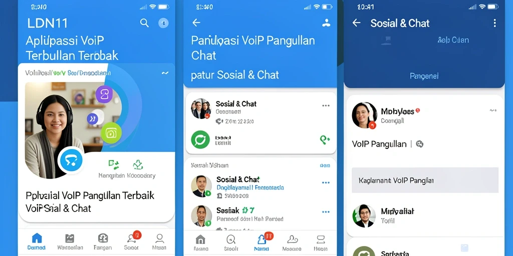 Tampilan antarmuka LDN11 yang intuitif untuk VoIP Panggilan.
