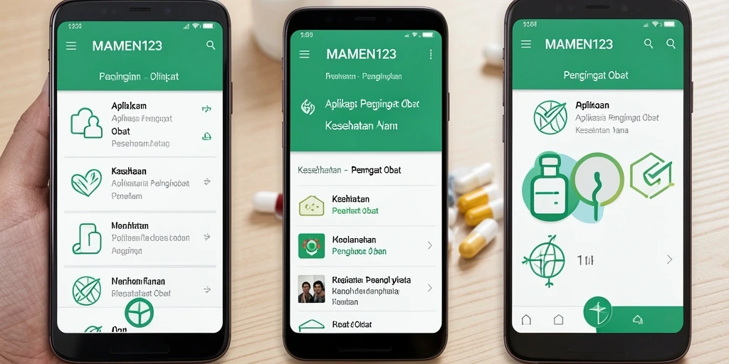 Antarmuka aplikasi MAMEN123 yang intuitif dan mudah digunakan.