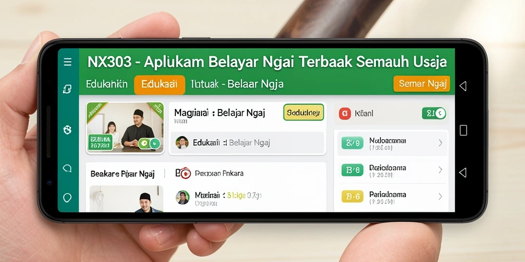 Antarmuka NX303 dengan fitur belajar ngaji yang menarik.