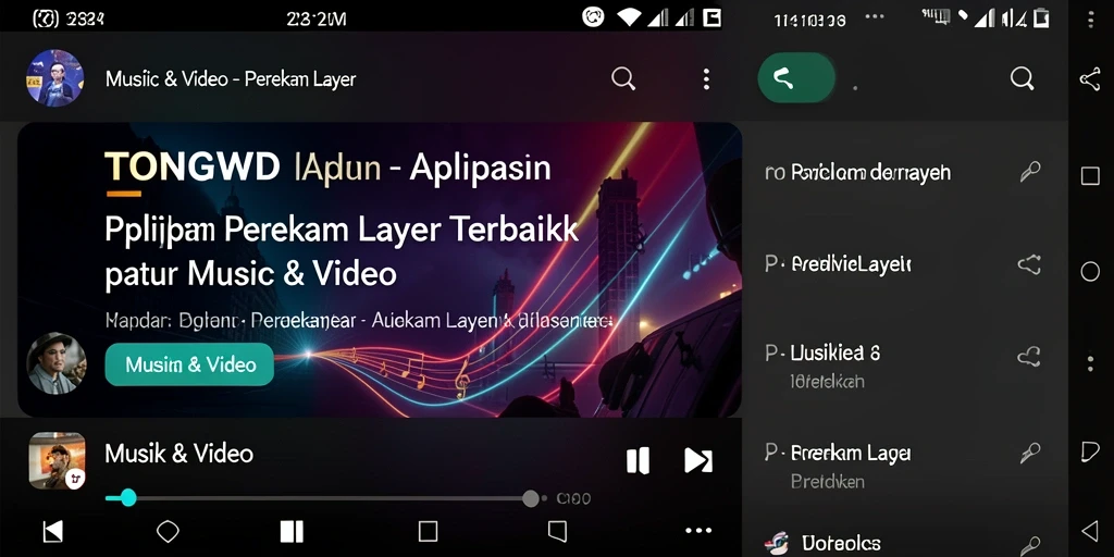 Antarmuka TONGWD yang sederhana untuk merekam layar secara efisien.