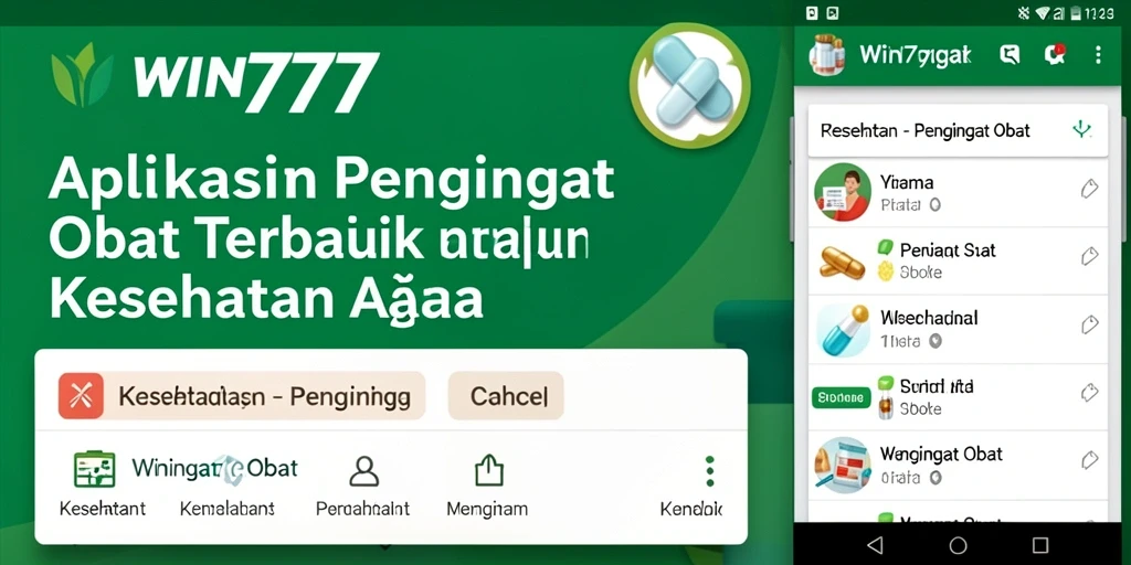 Tampilan antarmuka WIN777 yang simpel dan intuitif untuk pengingat obat.