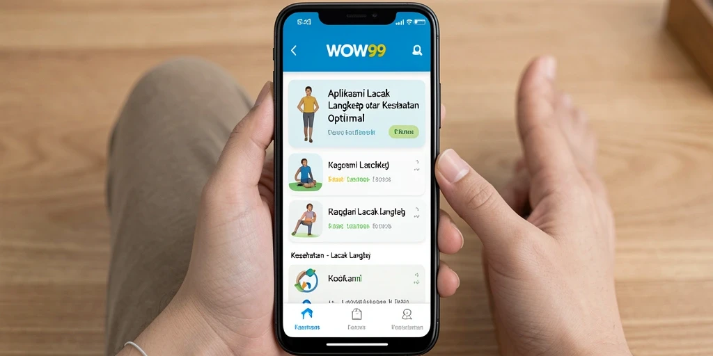 Antarmuka WOW99 menampilkan fitur Lacak Langkah dengan jelas dan menarik.