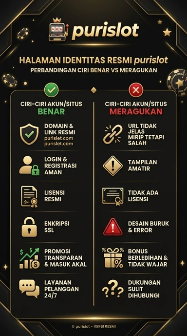 Tampilan kanal resmi purislot